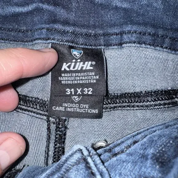 Kuhl Denim Tapered Blue Jeans Size 31x32 Indigo Dye Stretch Mid Rise - Picture 5 of 11